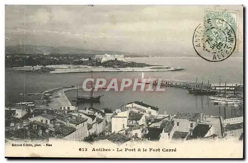 Antibes Cartes postales Le port et le fort carre