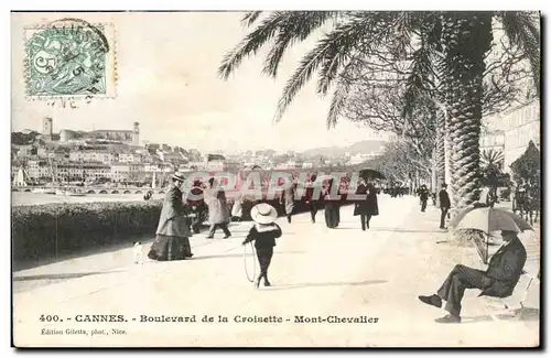 Cannes Cartes postales Boulevard de la croisette Mont Chevalier