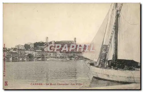 Cannes Cartes postales Le mont Chevalier La ville