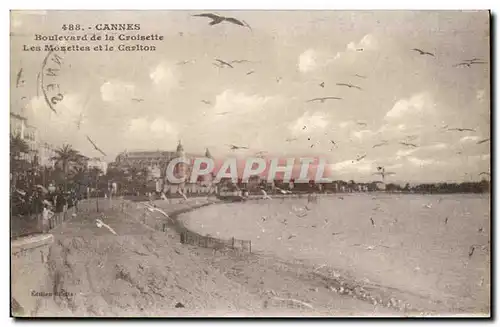 Cannes Ansichtskarte AK Boulevard de la CRoisette Les mouettes et le CArlton