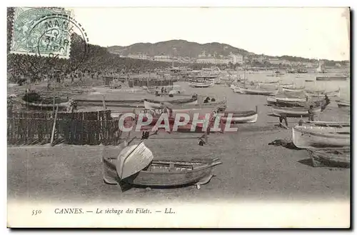 Cannes Cartes postales Le sechage des filets