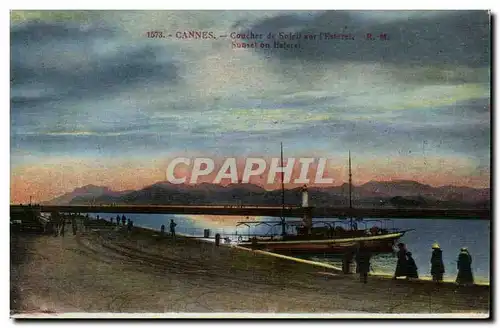 Cannes Cartes postales Coucher de soleil sur l&#39esterel