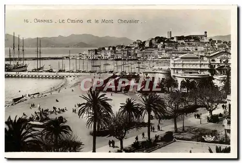 Cannes Cartes postales Le casino et le mont Chevalier