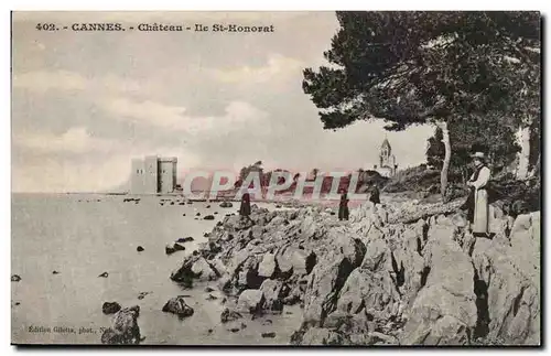 Cannes Cartes postales Chateau Ile St Honorat