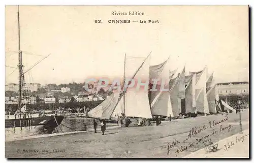 Cannes Cartes postales le port (bateaux)