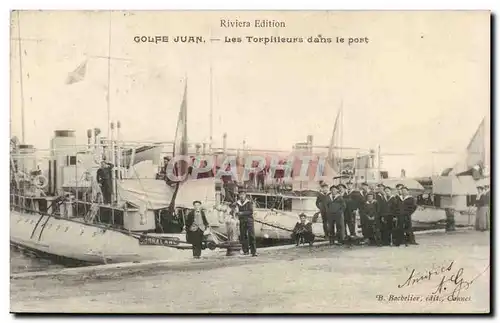 Golfe juan Ansichtskarte AK Les torpilleurs dans le port