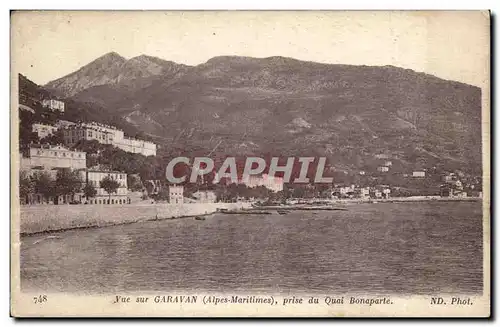 Vue sur le Garavan Cartes postales Prise du quai Bonaparte