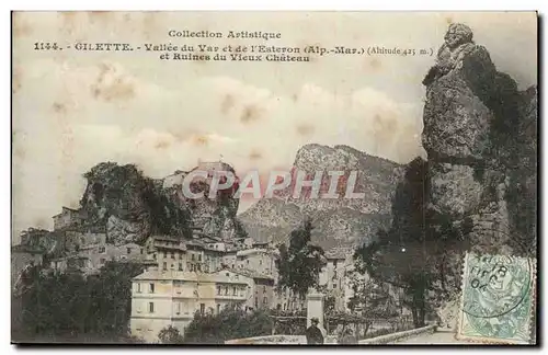 Gilette Cartes postales VAllee du Var et de l&#39Esteron et ruines du vieux chateau