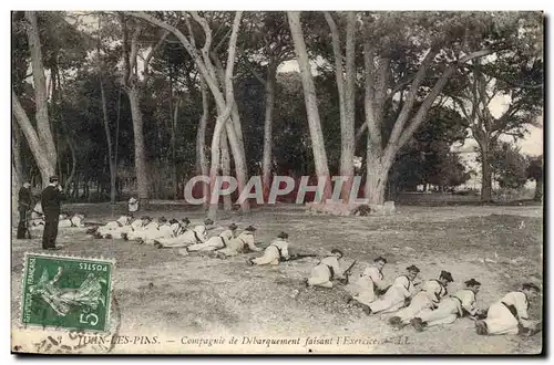 Juan les Pins Cartes postales Compagnie de debarquement faisant l'exercice