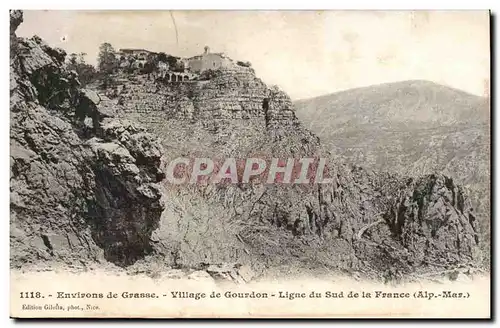 Environs de Grasse Cartes postales Village de Gourdon Ligne du sud de la France