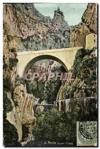 Cartes postales Menton Le pont Saint Louis