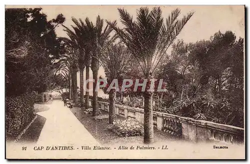 CAp d&#39antibes Cartes postales Villa Eilenroc Allee de palmiers