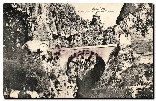 Menton - Pont Saint Louis - Frontiere - Ansichtskarte AK