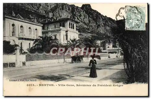 Menton - Villa Gana - Residence du President Krueger - Cartes postales