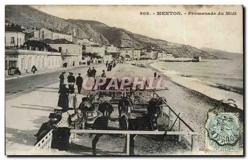 Menton - Promenade du Midi - Cartes postales Ane donkey mule