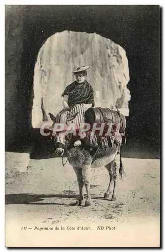 La Turbie - Paysanne de la Cote d&#39Azur - ane - donkey - Cartes postales