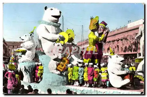 Nice Cartes postales moderne Carnaval la feerie des neiges (ours bear bears)