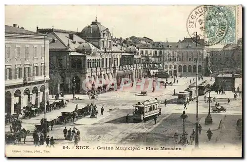 Nice Cartes postales Casino municipal Place massena (tramway)