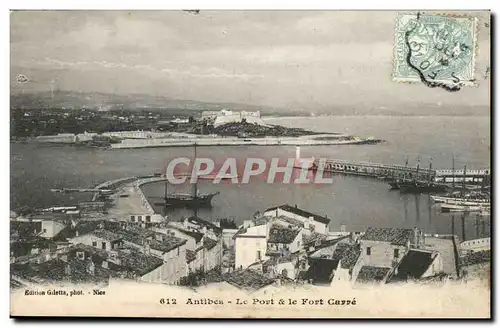 Antibes - Le Port et le Fort Carree - Ansichtskarte AK