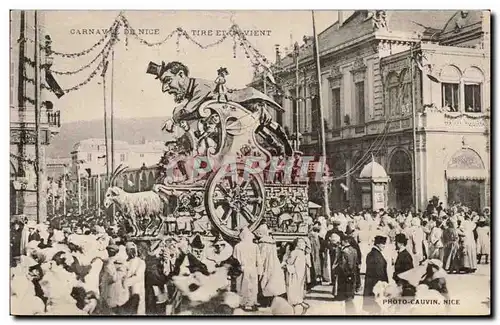 Nice - Carnaval de Nice - La Tire - Char - Clown Carnival Chevre Goat - Cartes postales