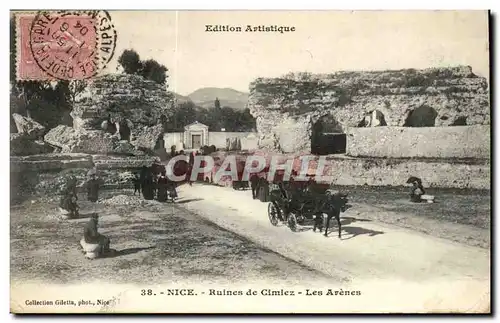 Nice - Ruines de Cimiez - Les Arenes - cheval - horse - Ansichtskarte AK