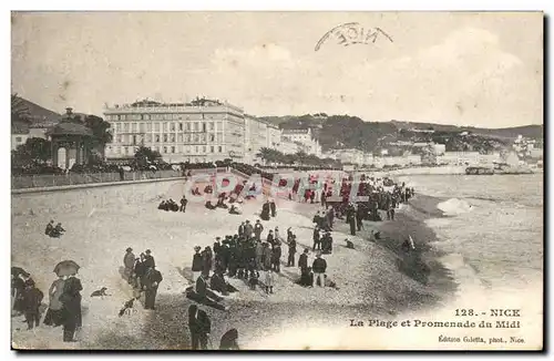 Nice Ansichtskarte AK La plage et la promenade du Midi