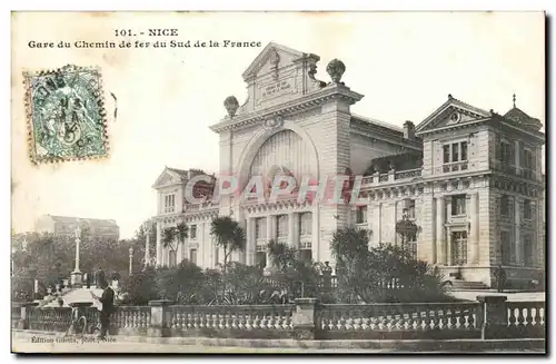 Nice Ansichtskarte AK Gare du chemin de fer du sud de la France