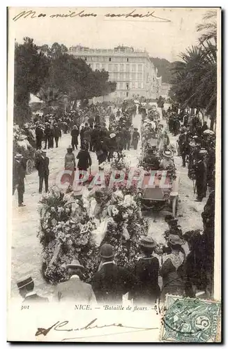 Nice Cartes postales Bataille de fleurs (atutomobile) TOP