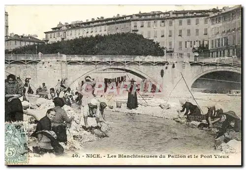 Nice Cartes postales Les blanchisseuses du Paillon et le pont vieux TOP