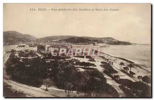 Nice Ansichtskarte AK Vue generale des jardins et baie des anges