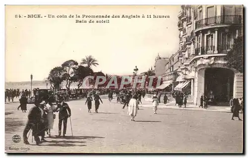 Nice Cartes postales Un coin de la promenade des anglais a 11 heures Bain de soleil