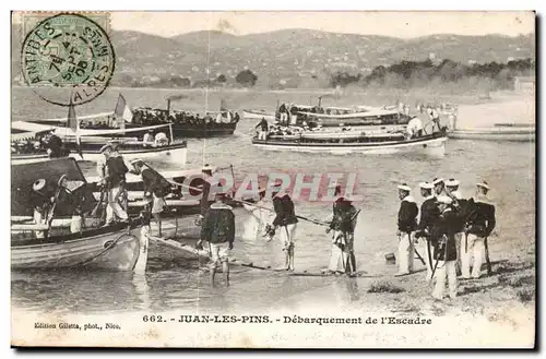 Juan les Pins Cartes postales Debarquement de l'escadre