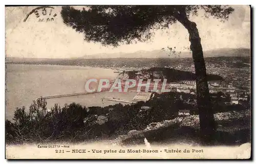 Nice Cartes postales Vue prise du Mont Boron Entree du port