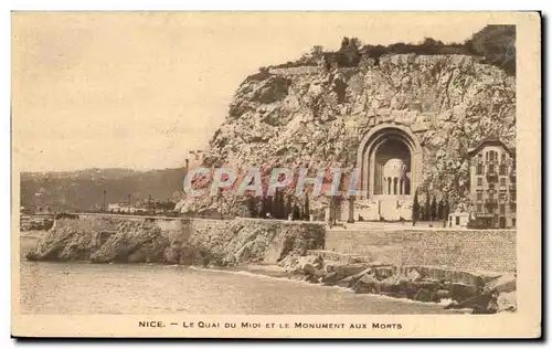 Nice Cartes postales Le quai du Midi et le monument aux morts