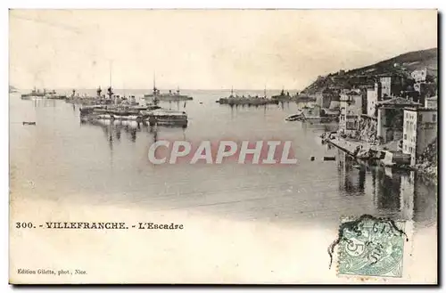 Villefranche Cartes postales l&#39escadre (cuirasses bateaux)