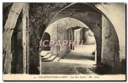 Villefranche sur mer Ansichtskarte AK Une rue sombre