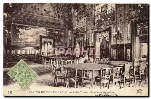 Monaco Cartes postales Monte Carlo Casino Salle Touzet (Trente et quarante)