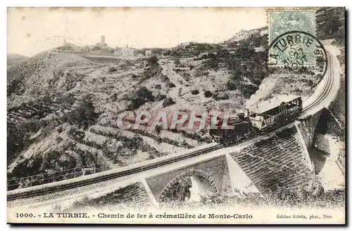 La Turbie Ansichtskarte AK Chemin de fer a crmaillere de monte CArlo (train)