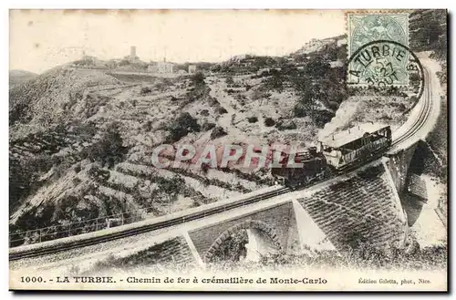 La Turbie Cartes postales Chemin de fer a crmaillere de monte CArlo (train)