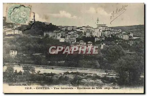 Contes - Vue Generale - Environs de Nice - Ansichtskarte AK