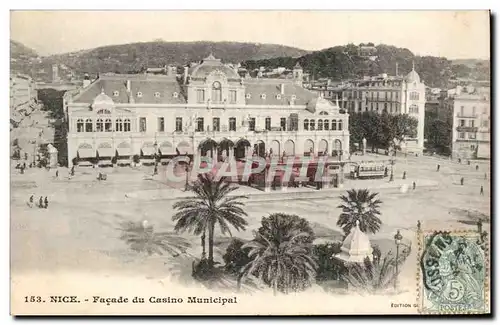 Nice - Facade du Casino Municipal - Ansichtskarte AK