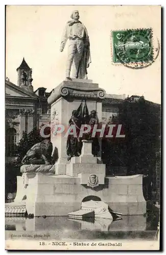 Nice - Statue de Garibaldi - Cartes postales