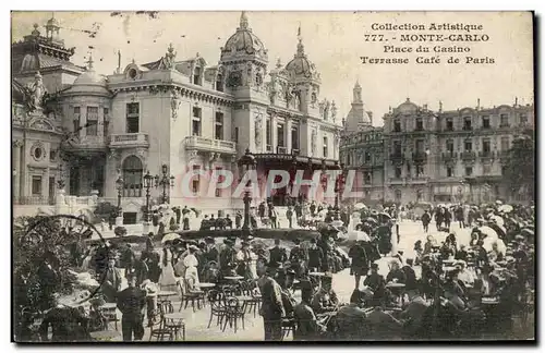 Monaco - Monte Carlo - Place du Casino - Terasse Cafe de Paris - Cartes postales