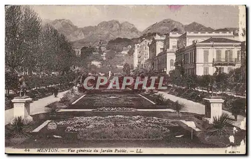 Menton - Vue Generale du Jardin Public - Cartes postales