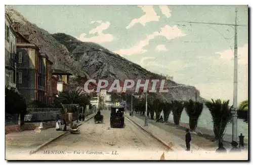 Menton - Vue a Garavan - automobile - Cartes postales