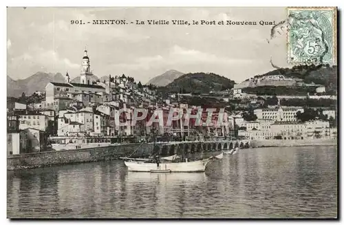 Menton - La Vieile Ville - Le Port et Nouveau Quai - Cartes postales