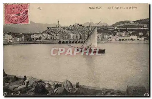 Menton - Le Port et le vieille ville - Cartes postales