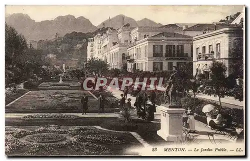 Menton - Le Jardin Public - Cartes postales