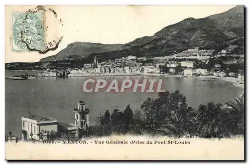 Menton - Vue Generale prise du Pont Saint Louis - Ansichtskarte AK