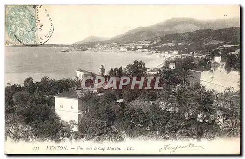 Menton - Vue Vers le Cap Martin - Ansichtskarte AK